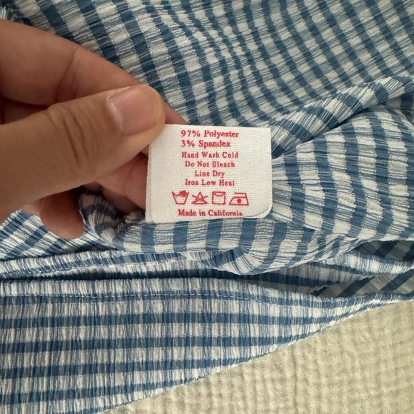 Lisa Says Gah Sisi Blue Gingham Mini Skirt - Picture 6 of 8